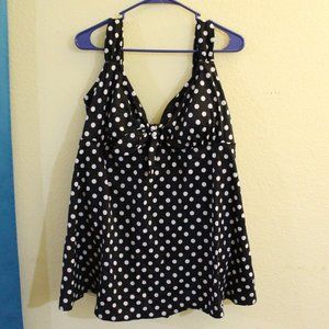 Croft & Barrow One Piece Polka Dot Swimsuit 22W